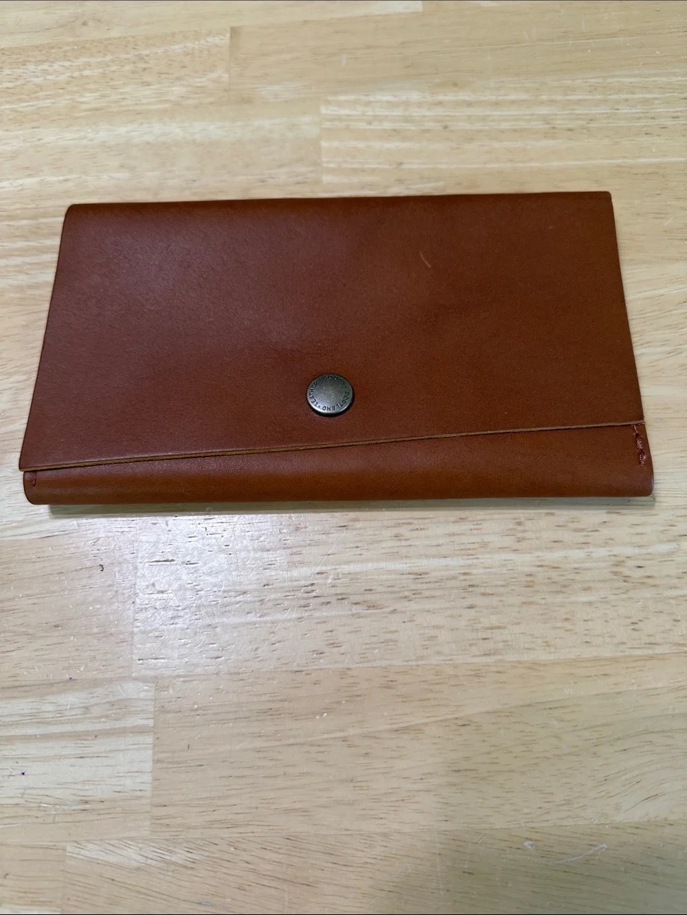 Portland Leather Burnt Sienna Leather Long Bifold Wallet